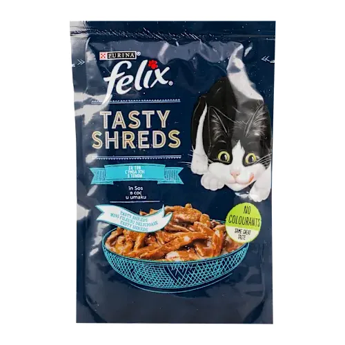 Hrana za mačke FELIX tasty shreds tuna komadi 80g