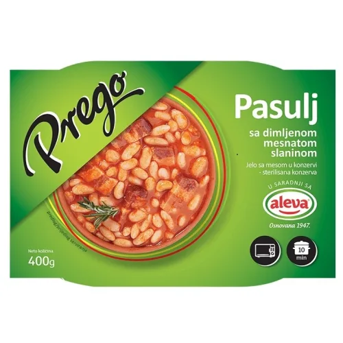 Gotova jela NEOPLANTA Prego pasulj sa dimljenom slaninom 400g