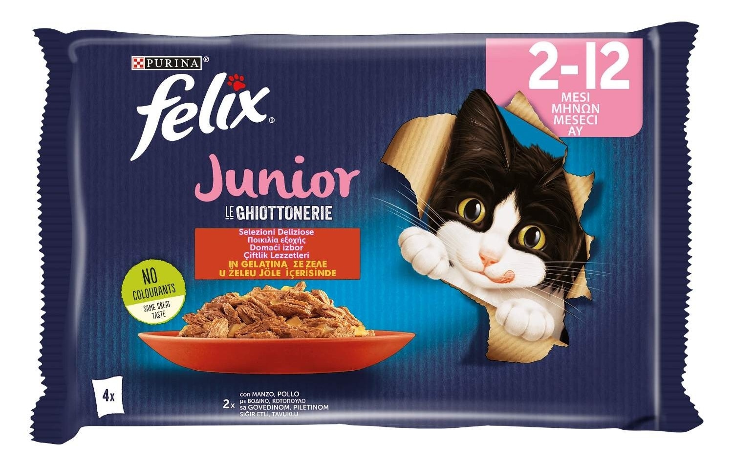 Hrana za mačke FELIX Multipack junior govedina i piletina 4x85g