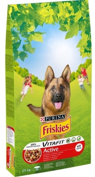 Hrana za pse FRISKIES Active meso 15kg