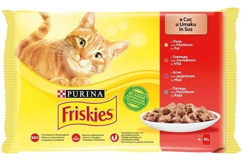 Hrana za mačke FRISKIES meso 4x85g