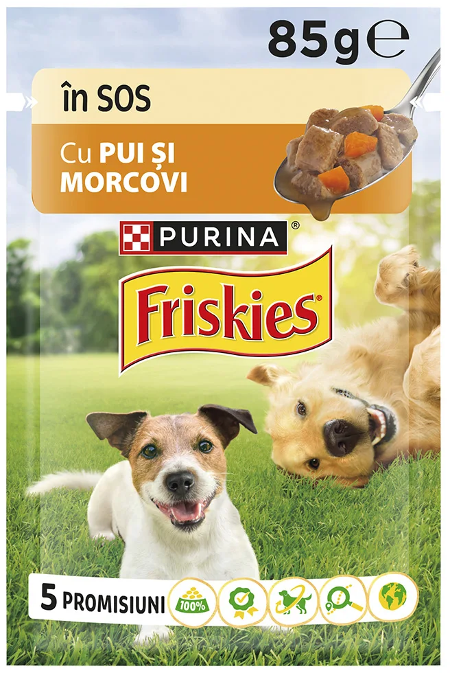 Hrana za pse FRISKIES Adult piletina u sosu 85g