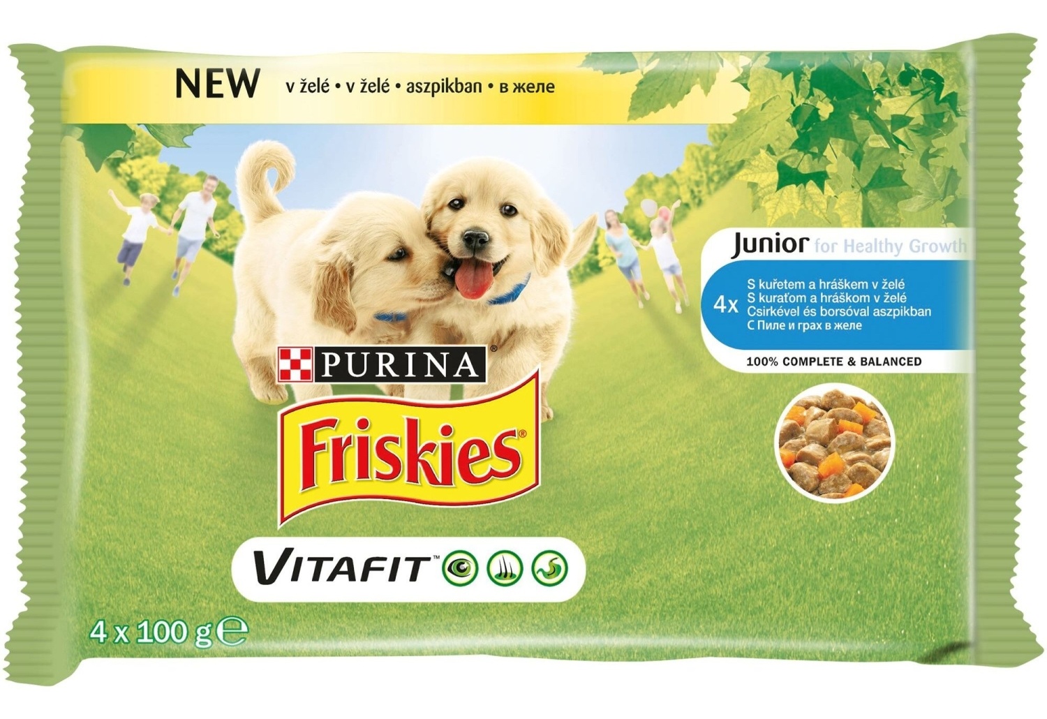 Hrana za pse FRISKIES Multipack piletina i grašak 4x100g