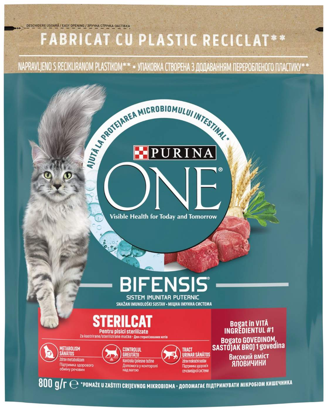 Hrana za mačke PURINA One za sterilisane mačke govedina 800g