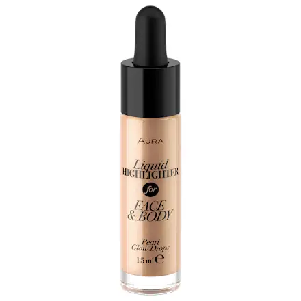 Hajlajter AURA face & body Pearl Glow Drops tečni za lice i telo, 15 ml
