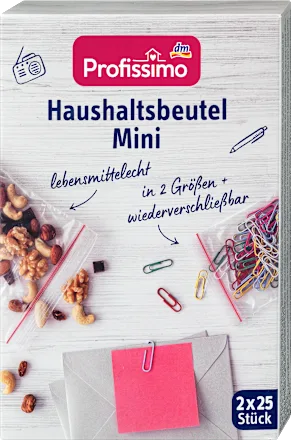 Kese za zamrzivač PROFISSIMO mini kese sa zip zatvaračem 2x25kom