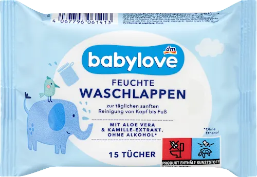 Vlažne krpice BABYLOVE za bebe 15kom