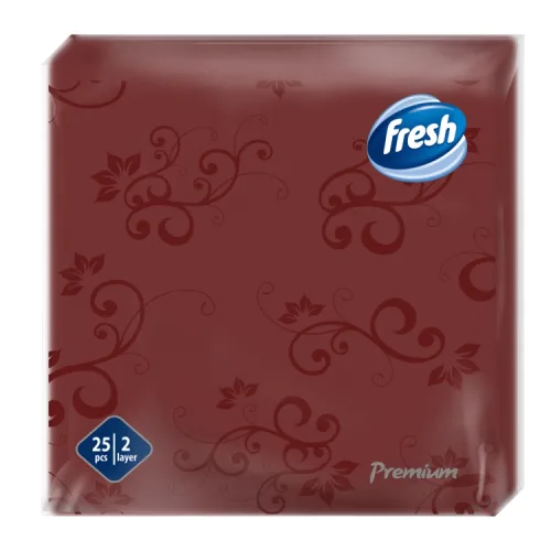 Salvete FRESH Decor bordo 2sloja 25kom