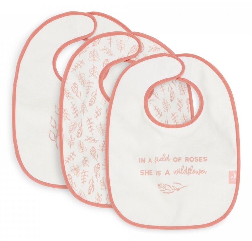 JOLLEIN portikla za bebe Bib Meadow Rosewood 3kom
