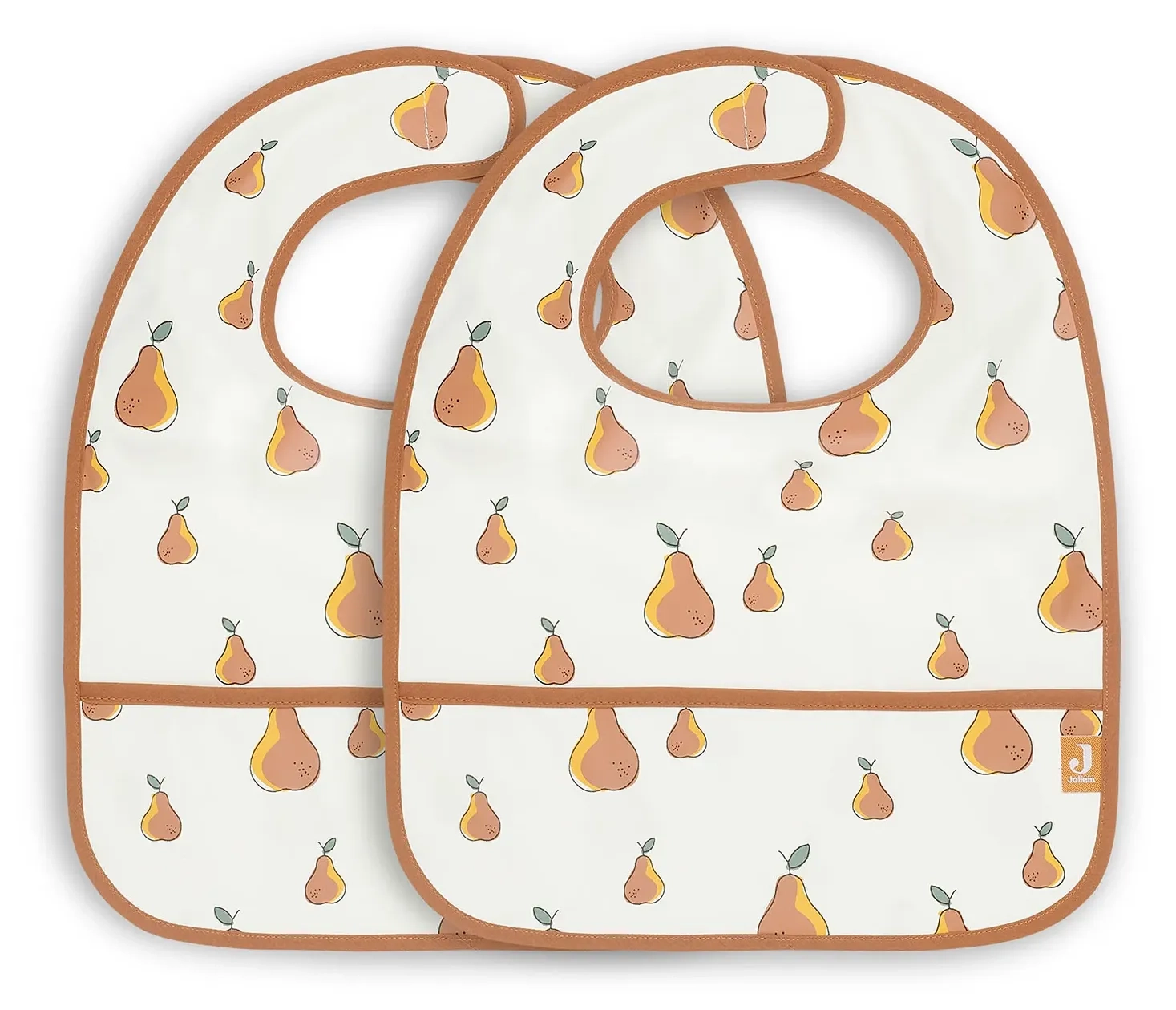JOLLEIN portikla za bebe Bib Waterproof Pear 2kom