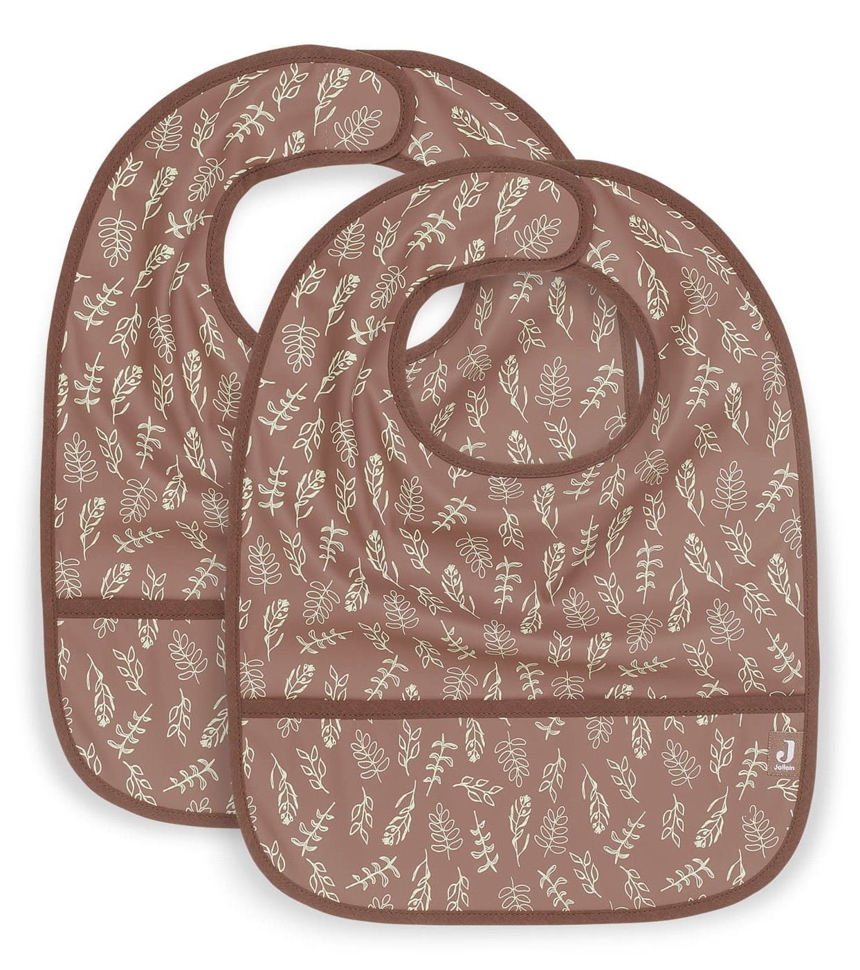 JOLLEIN portikla za bebe Bib Waterproof Meadow Chestnut 2kom