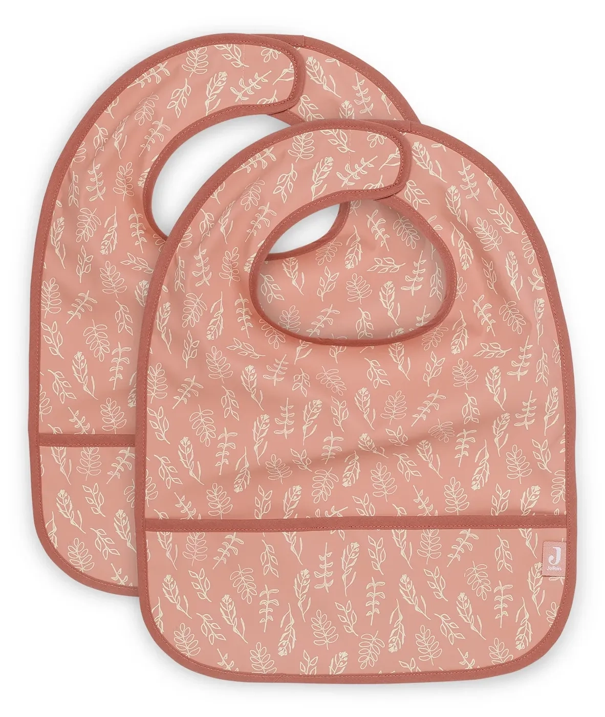 JOLLEIN portikla za bebe Bib Waterproof Meadow Rosewood 2kom