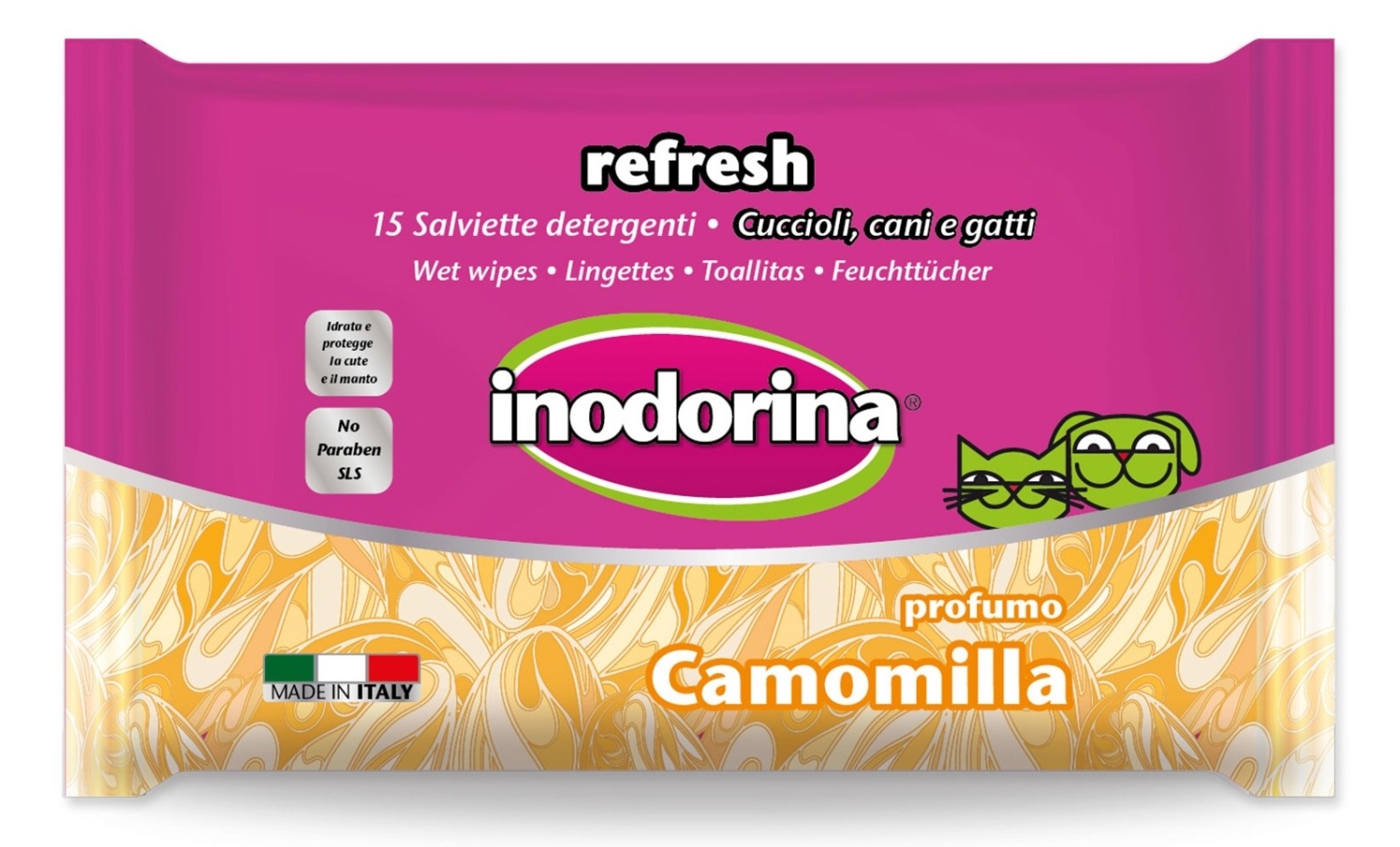 INODORINA Chamomile vlažne maramice za pse 15kom