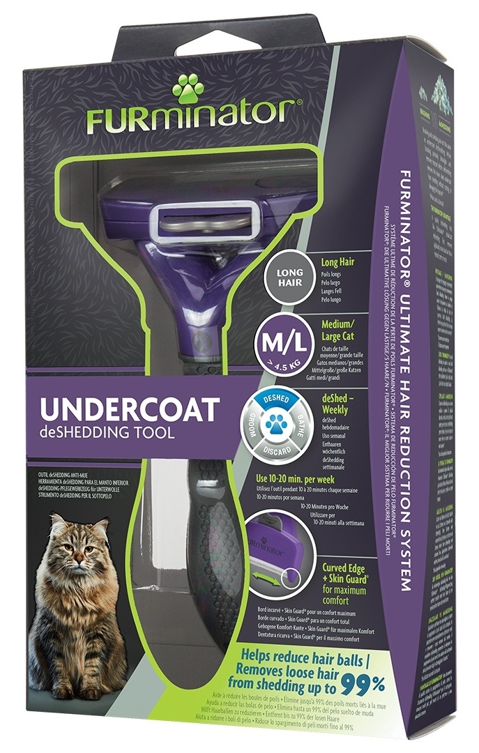 FURMINATOR četka za dugodlake mačke M/L
