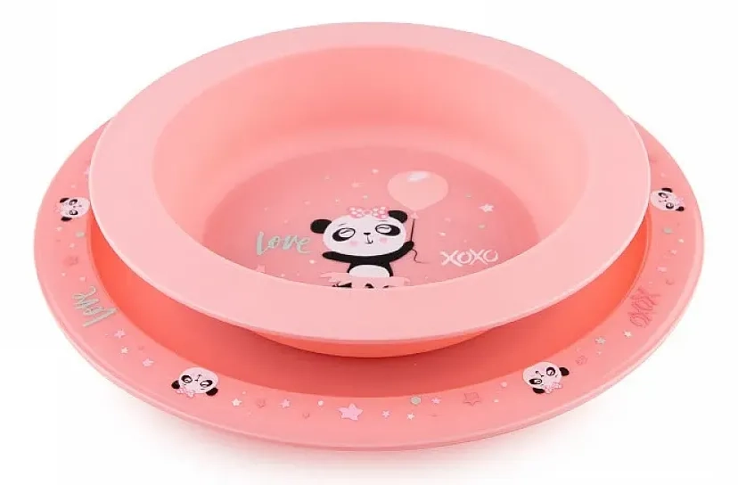 CANPOL BABIES Pribor za hranjenje beba Exotic Animals roze