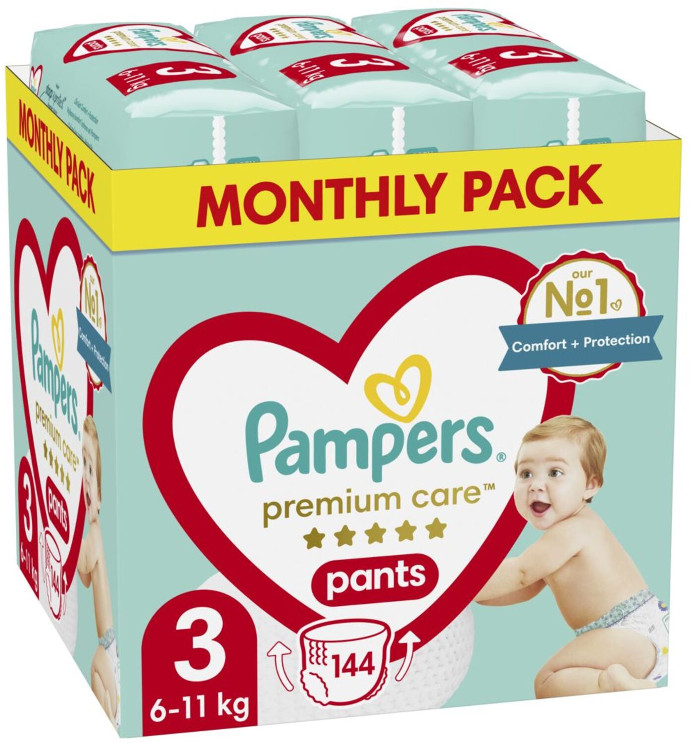 Pelene za bebe PAMPERS  premium care 3 144kom