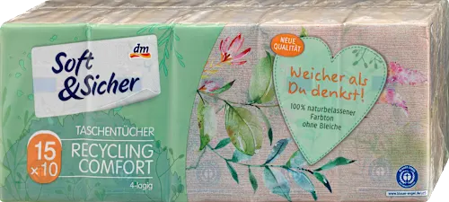 Papirne maramice SOFT&SICHER reciklirani papir 4sloja 15kom