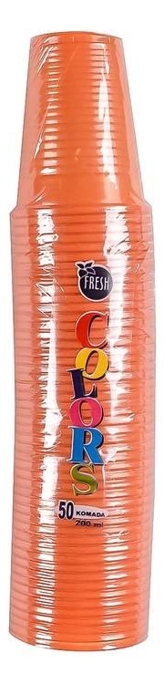 Plastične čaše FRESH 200ml 50kom narandžaste
