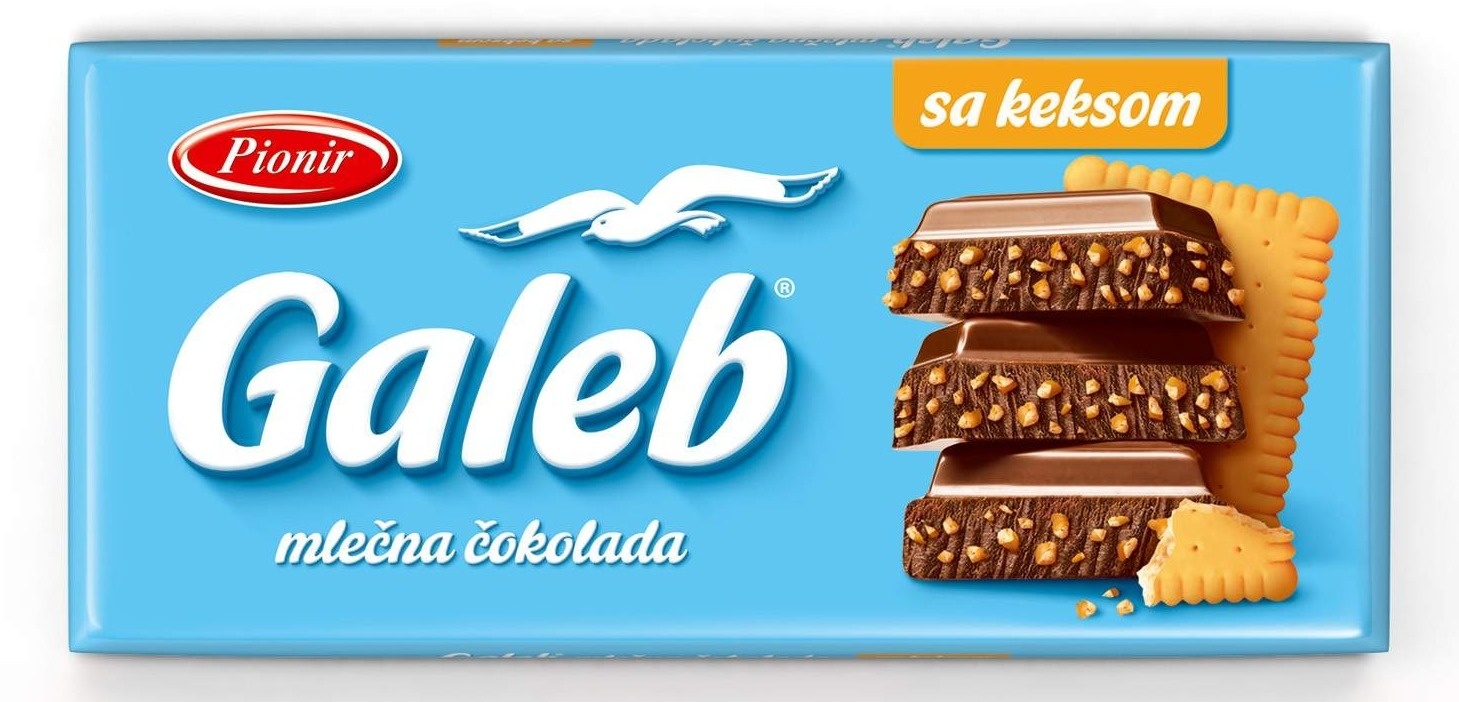 Čokolada  GALEB mlečni krem i keks 100g