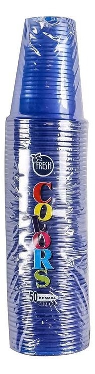 Plastične čaše FRESH plave 200ml 50kom