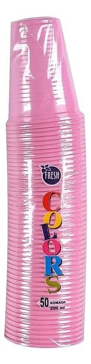 Plastične čaše FRESH 200ml 50kom roze