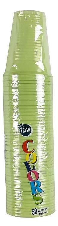 Plastične čaše FRESH 200ml 50kom zelene
