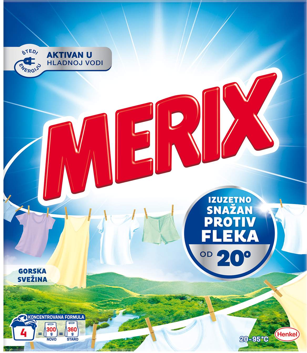 Deterdžent za pranje veša MERIX gorska svežina 4 pranja (300g)
