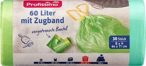 Kesa za smeće PROFISSIMO vreće za smeće sa trakom 60l 30kom