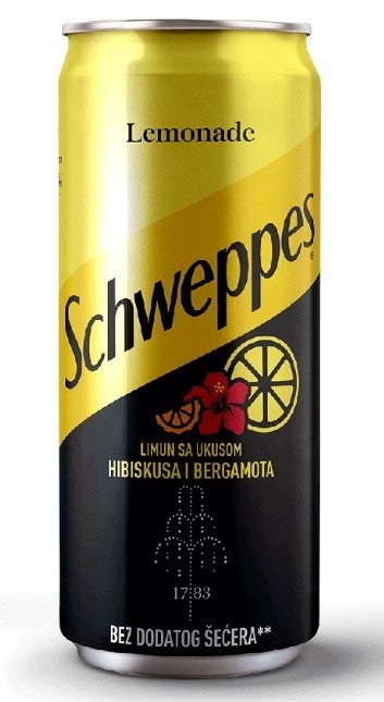 Gazirani sok SCHWEPPES Zero Lemonade 330ml