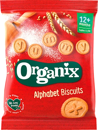 Dečija hrana ORGANIX organski alfabet keksići 12m+ 25g