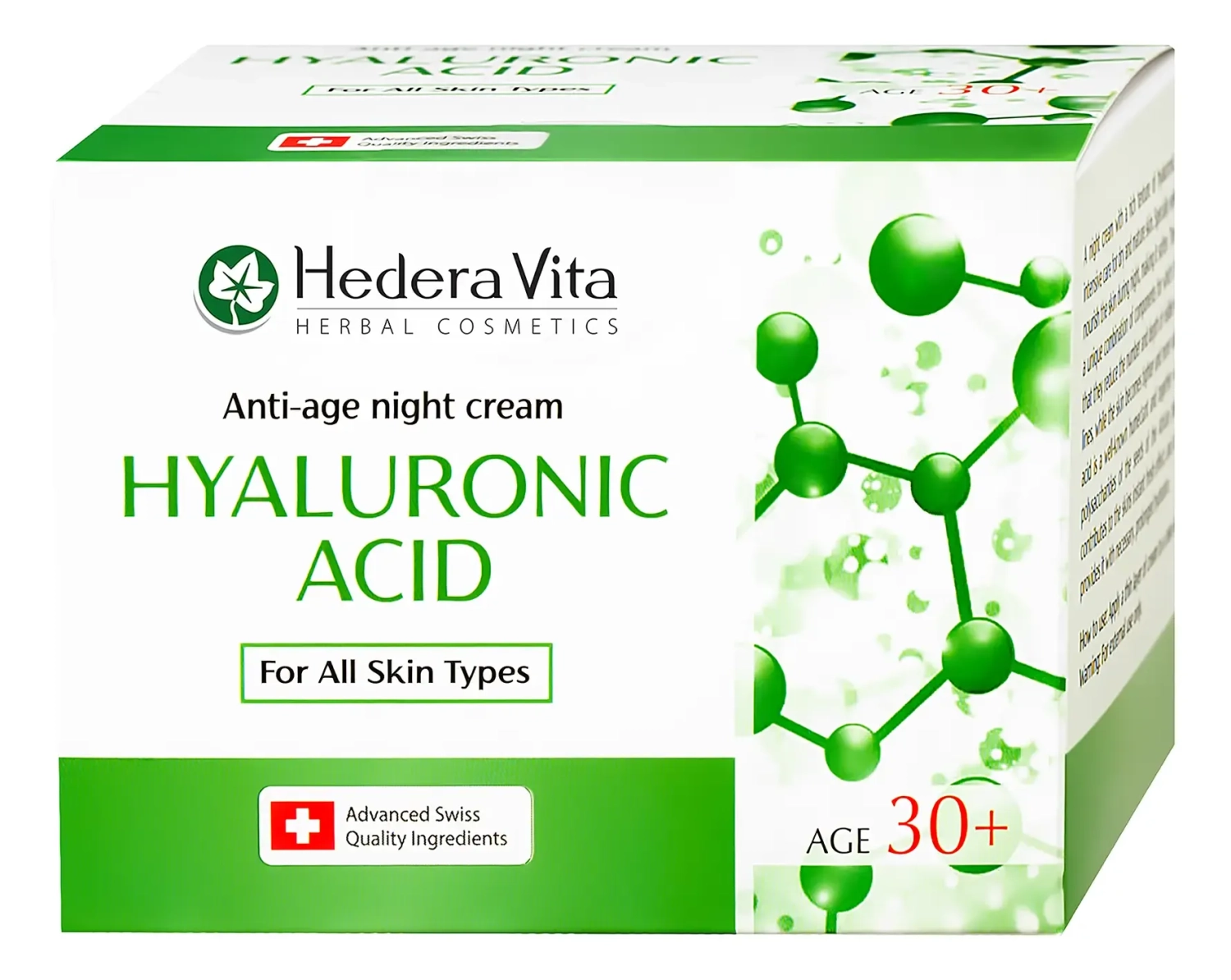 Krema za negu lica HEDERA VITA noćna sa hijaluronom 50ml