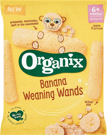 Dečija hrana ORGANIX banana flips 6m+ 25g