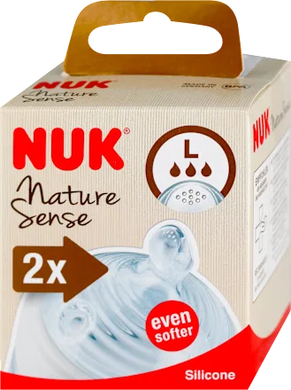 NUK Nature Sense silikonska cucla L 2kom