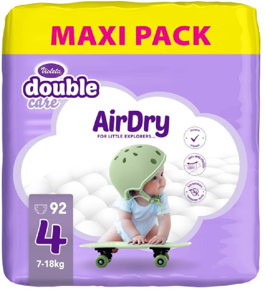 Pelene za bebe VIOLETA  Air dry DC 4 92kom