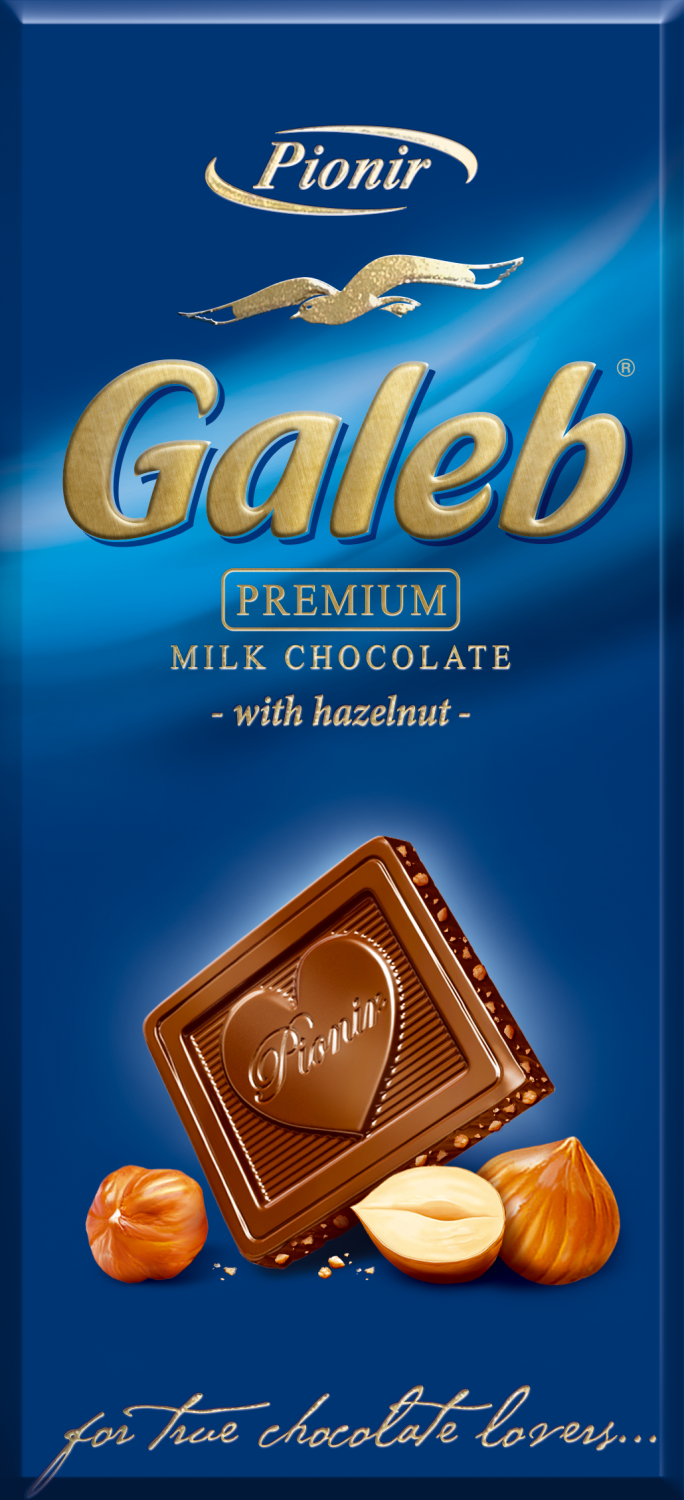 Čokolada  GALEB premium mlečna sa lešnikom 100g