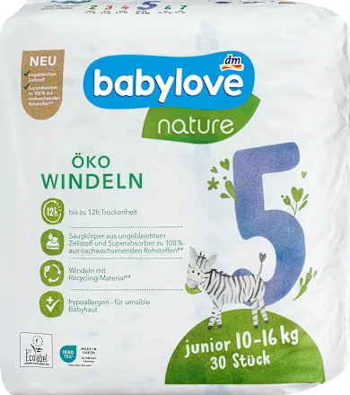 Pelene za bebe BABYLOVE  nature 5 junior 30kom