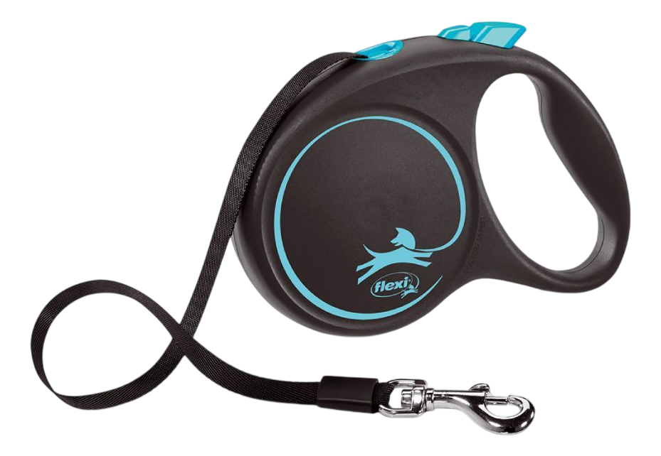 FLEXI Black design tape povodac za pse S 5m plavi
