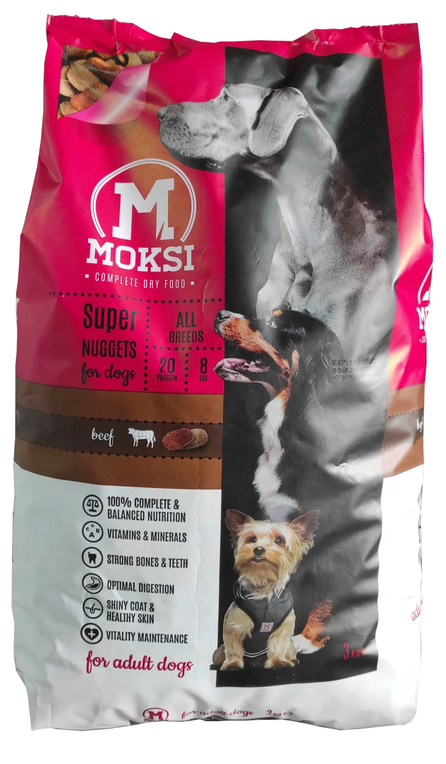 Hrana za pse MOKSI Adult  3kg