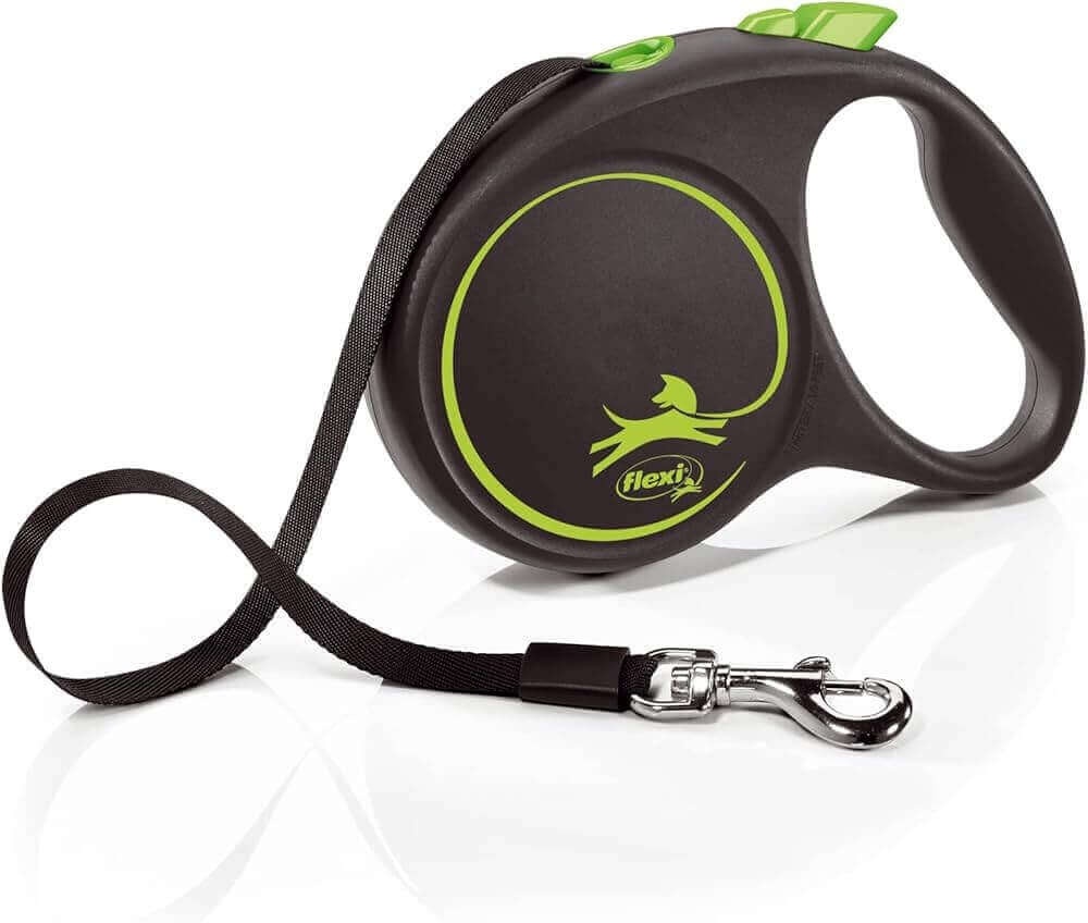 FLEXI Black design tape povodac za pse M 5m zeleni