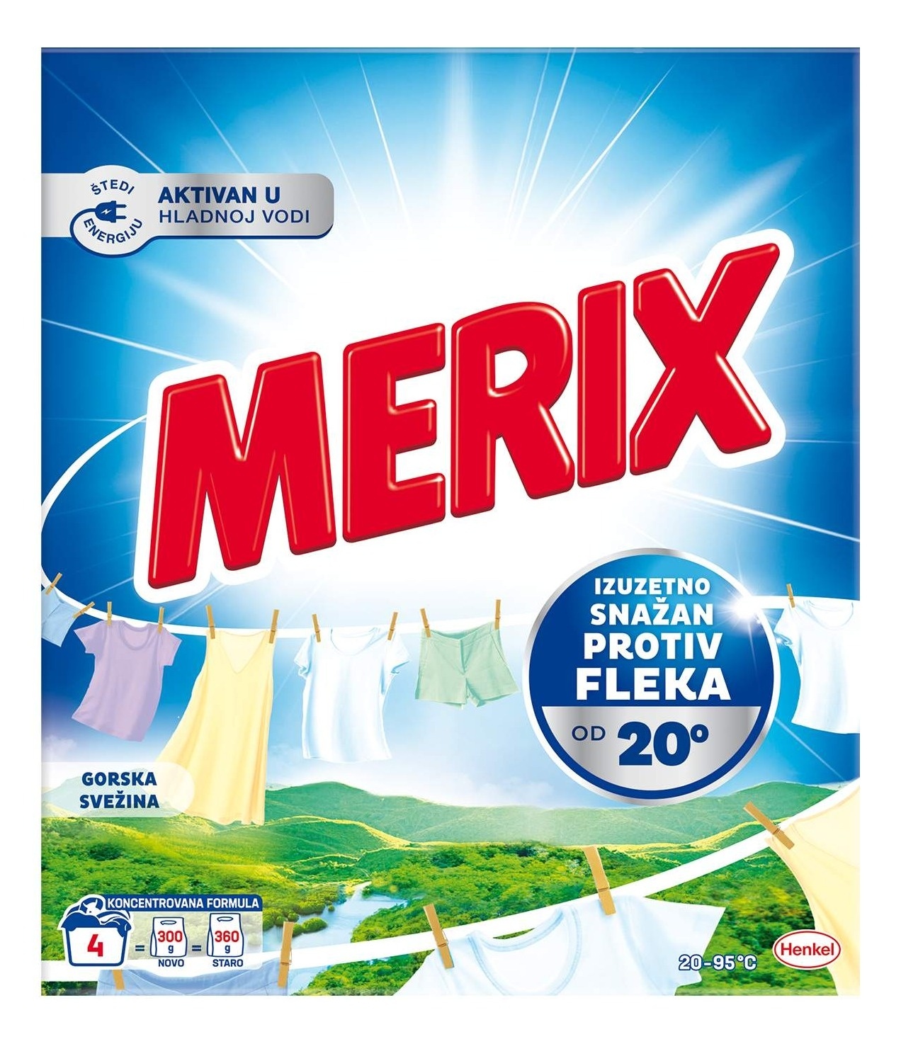 Deterdžent za pranje veša MERIX mountain fresh 4 pranja (360g)