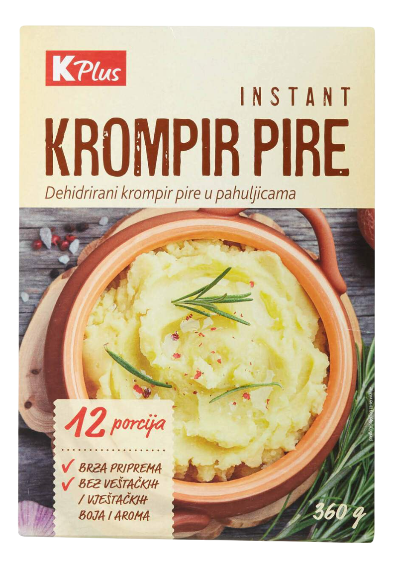 Instant krompir pire K PLUS 3x120g