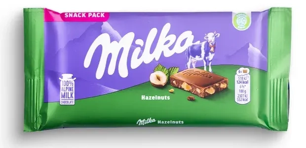 Čokolada MILKA lešnik 45g