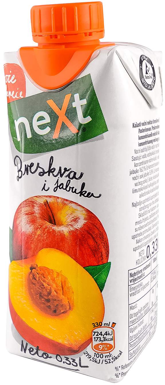 Negazirani sok NEXT breskva 330ml