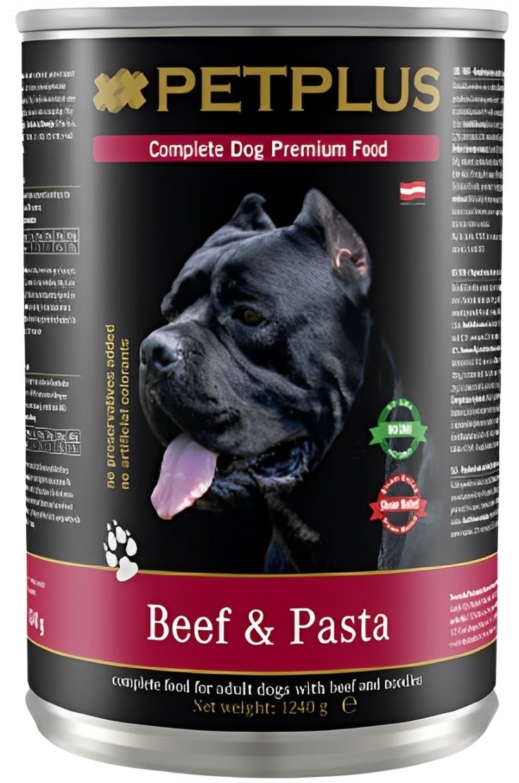 Hrana za pse PET PLUS  govedina i pasta 1240g