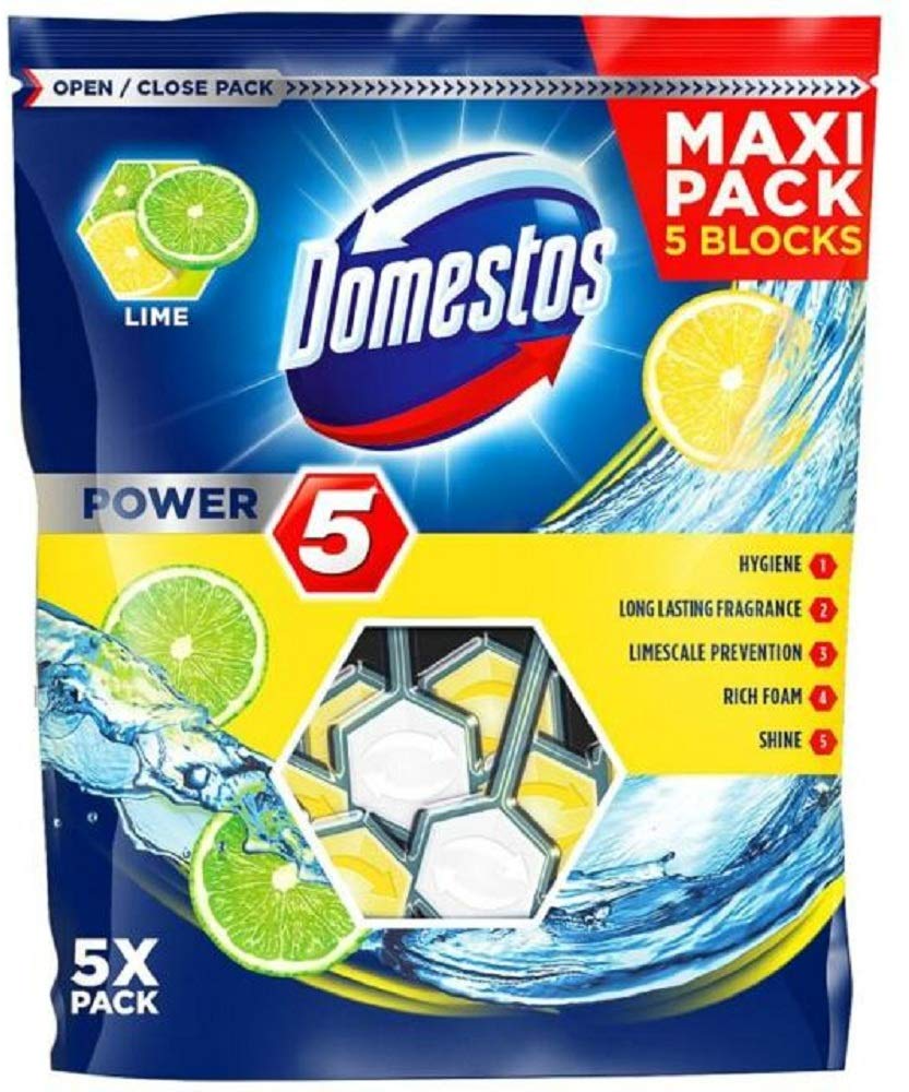 WC osveživač DOMESTOS lime 5x55g