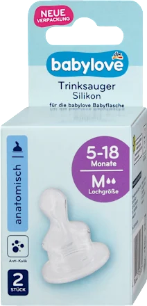 BABYLOVE silikonska cucla M (5-18m) 2kom