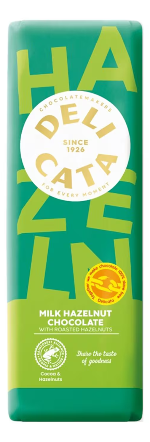 Čokolada DELICATA mlečna sa lešnikom 100g