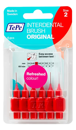 Četkica za zube TEPE ISO 2 Original interdentalne četkice crvene 6kom
