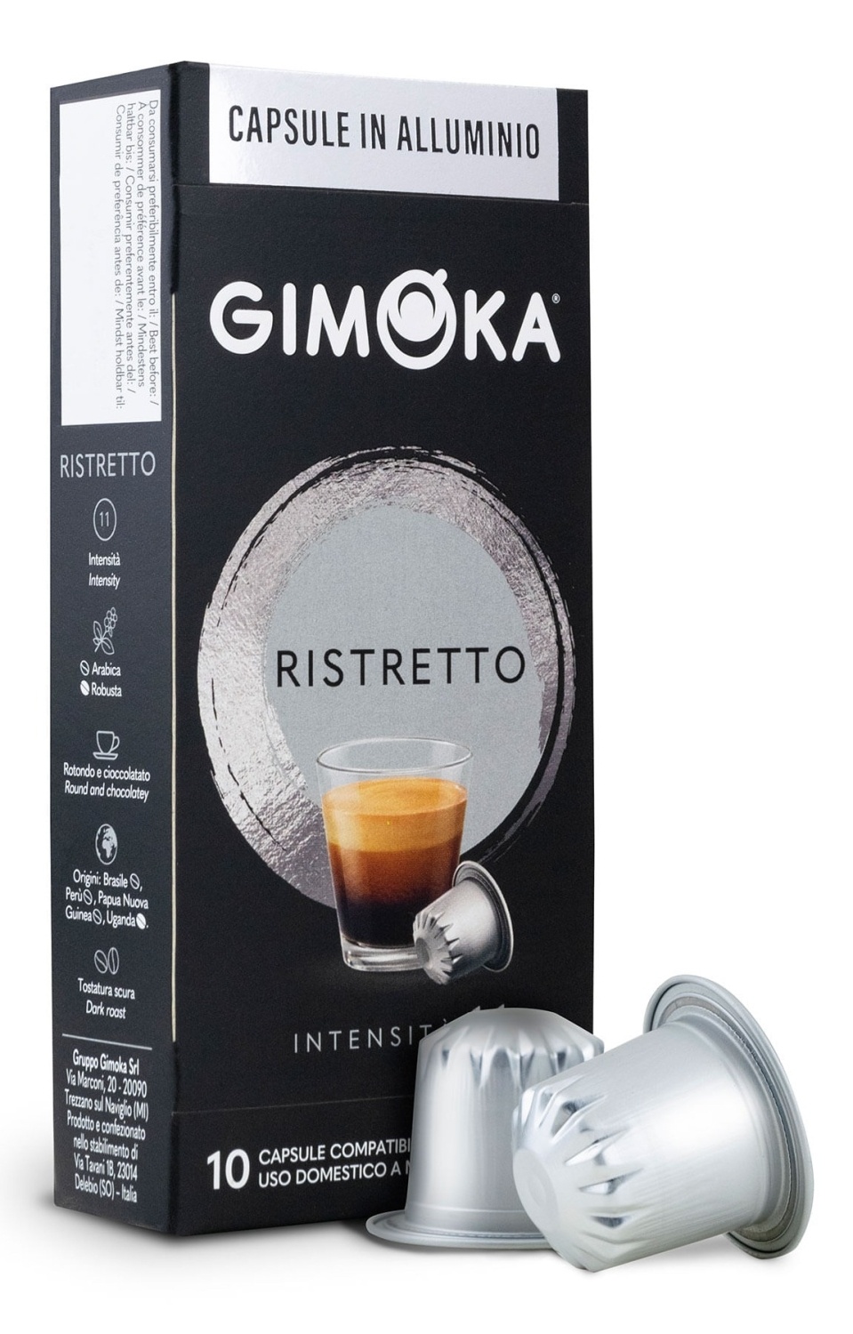 Kapsule za kafu GIMOKA Ristretto  in alluminio 10kom