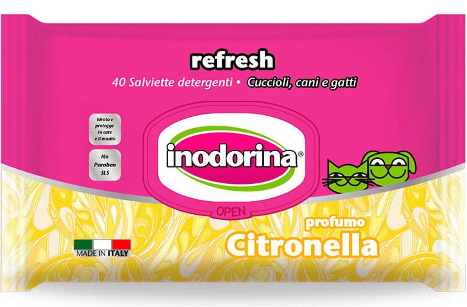 INODORINA Refresh citronella vlažne maramice 40kom